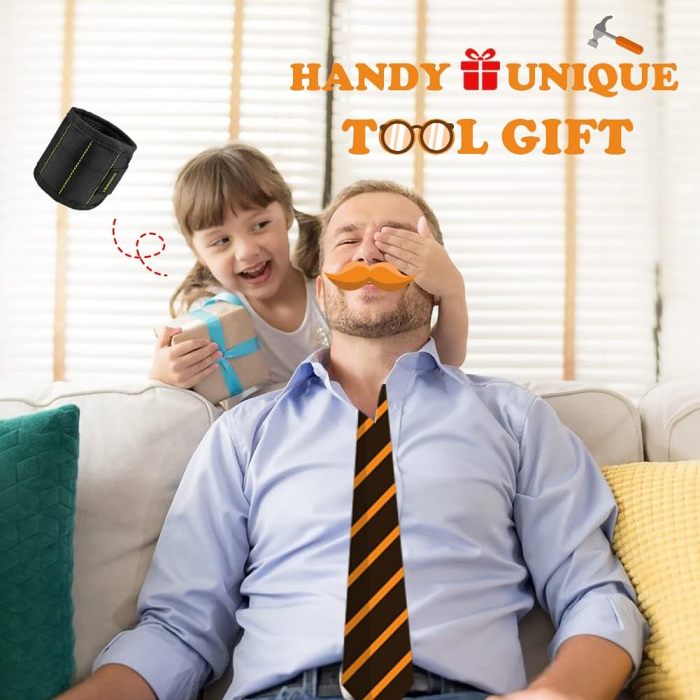 Magnetic Wristband with 15 Strong Magnets for Holding Screws