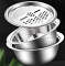 Grater plate + drain plate + stainless steel plate