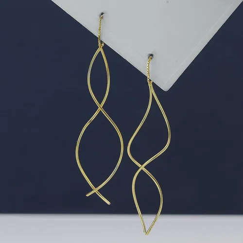 Double Wave Threader Earrings