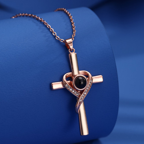 Heart Cross Necklace