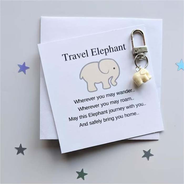 Handmade Elephant Keychain