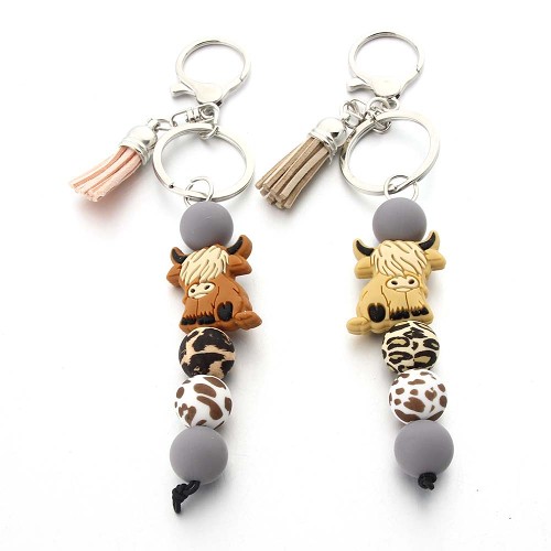 Highland cow Keychain