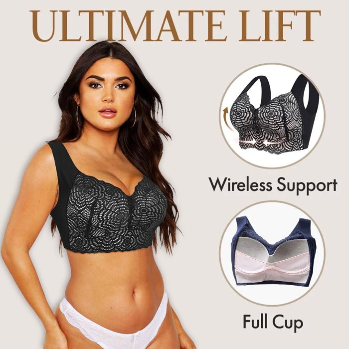 Last Day Buy 1 Get 3- Ultimate Lift & Support Lace Plus-Size Bra (3 PCS)