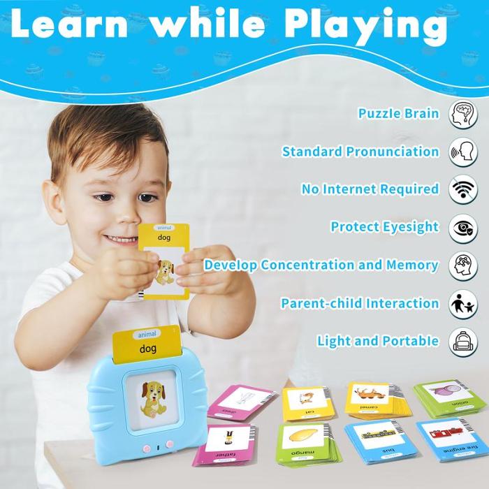 Talking Flash Cards Montessori Toys - Learning Educational Gifts for Kids