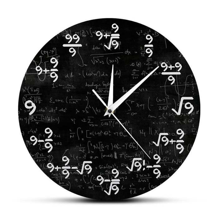 The 9s Math Wall Clock