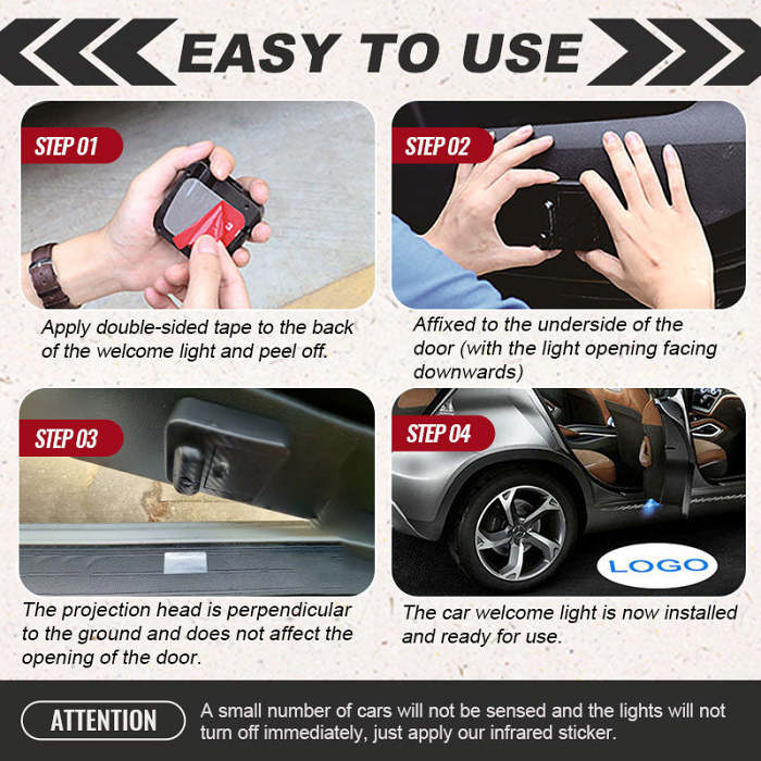 HD car door projector light (1 piece)