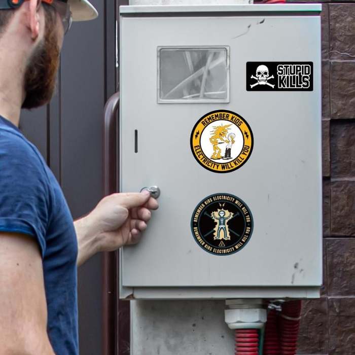 Hot sale only $0.10 each - 150 PCS Hard Hat Stickers Pack (DIRTY)