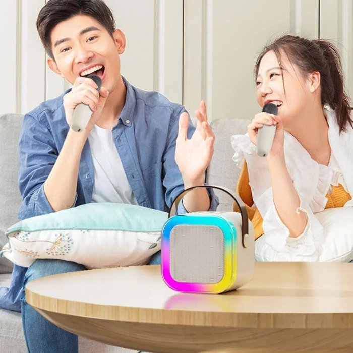 Mini Karaoke Machine for Kids with Wireless Microphones by Veasoon