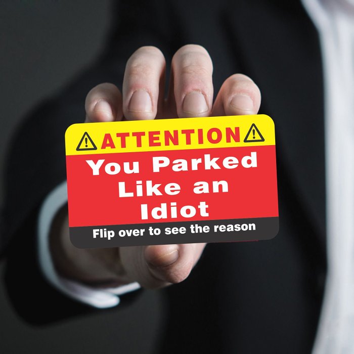 Pack of 50 - PRIVATE PARKING VIOLATION WARNING CARDS