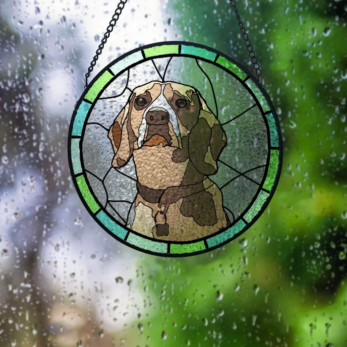 Stained Glass Dog Memorial