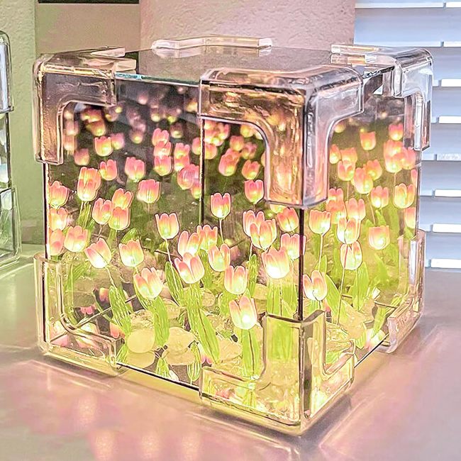 DIY Tulip Mirror Night Light