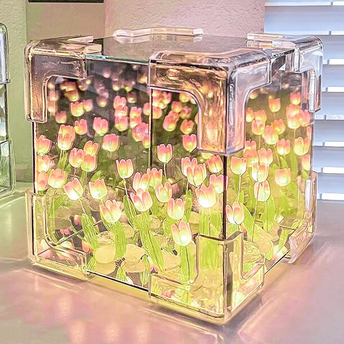 DIY Tulip Mirror Night Light