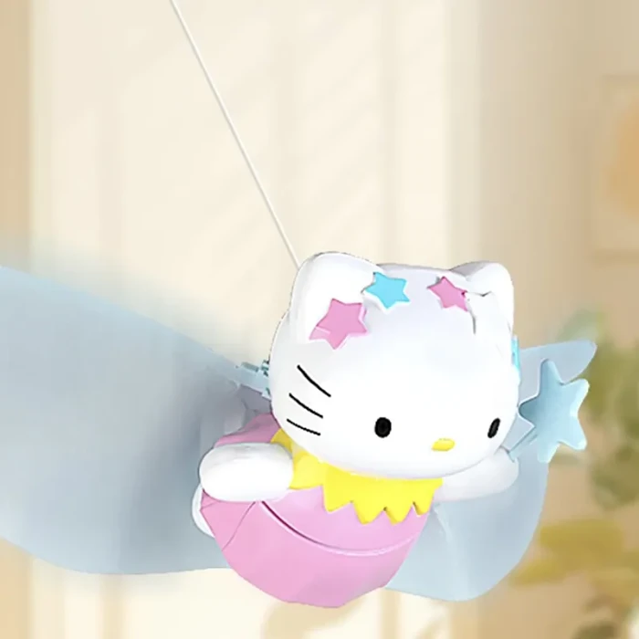 Cartoon cute flying toy kitty with wings