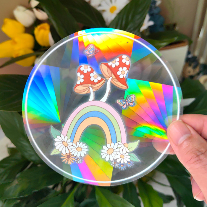 Magic Abstract Rainbow Sun Catcher Sticker