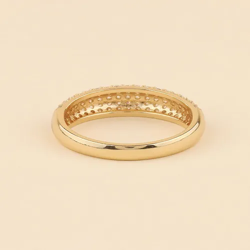 Crystal Dome Gold Ring