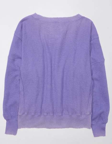 Oversized Big Hug Waffle Sweatshirt （Buy 2 Free Shipping）