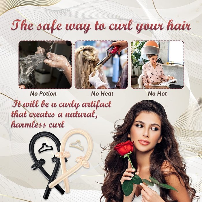 Mother's Day Hot Sale-Heatless Hair Curler Headband