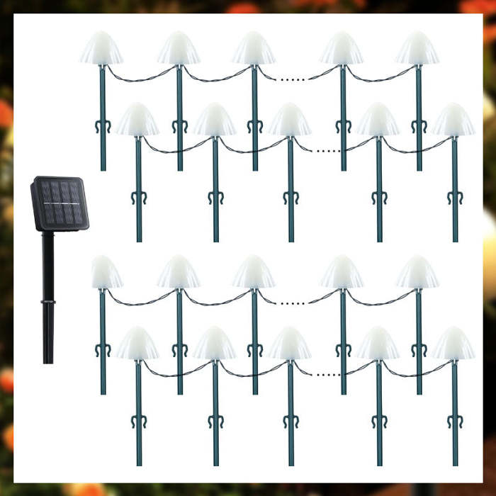 High Bright Waterproof Solar Ground Mushroom LightFree shipping on orders over $60