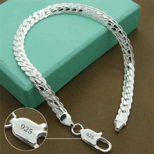 925 Sterling Silver Chain Bracelet