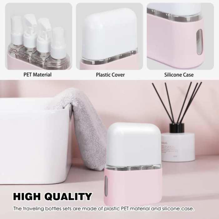 Mini Shampoo Dispenser Portable Travel Bottle Set