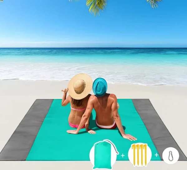 Portable mini waterproof gingham moisture-proof beach blanket - Buy 2 save 10%