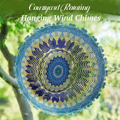 Stainless steel wind rotating hanging wind chime