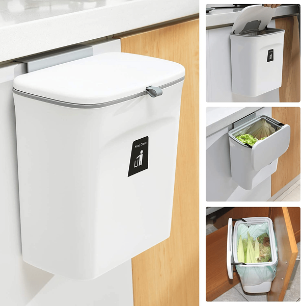Wall-mounted trash cans