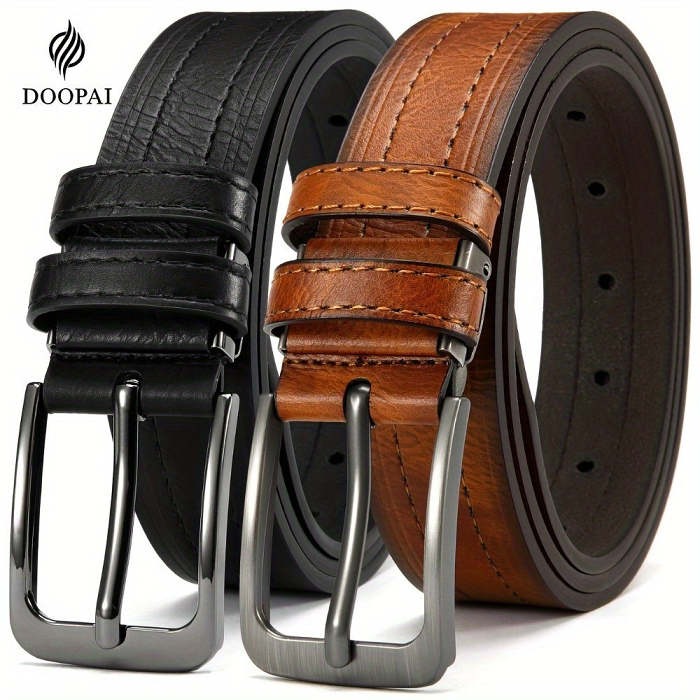 DOOPAI Men's 2pc Leather Belts