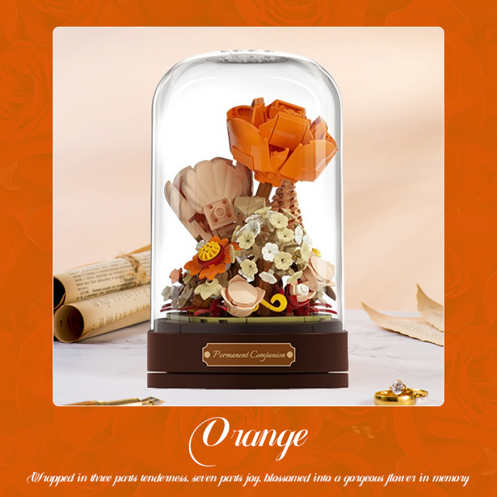 Rose Building Block Music Box