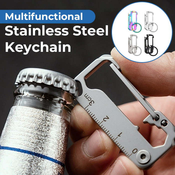 Multifunctional Stainless Steel Keychain