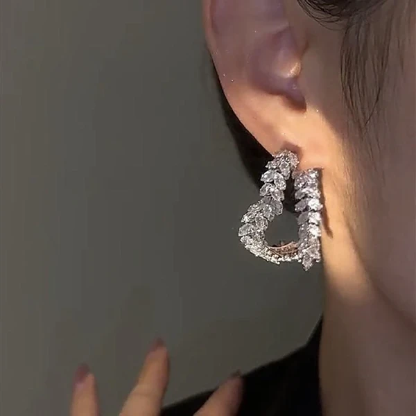 Firaluna | French Crystal Love Earrings