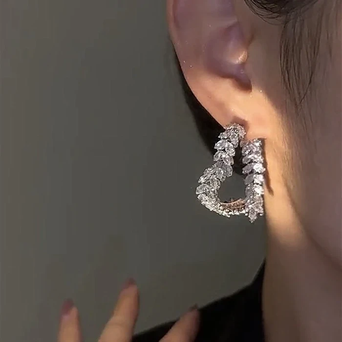 Firaluna | French Crystal Love Earrings