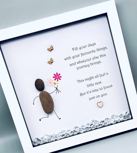 Christmas Sale 49% OFFGood luck present, pebble art picture framed poem