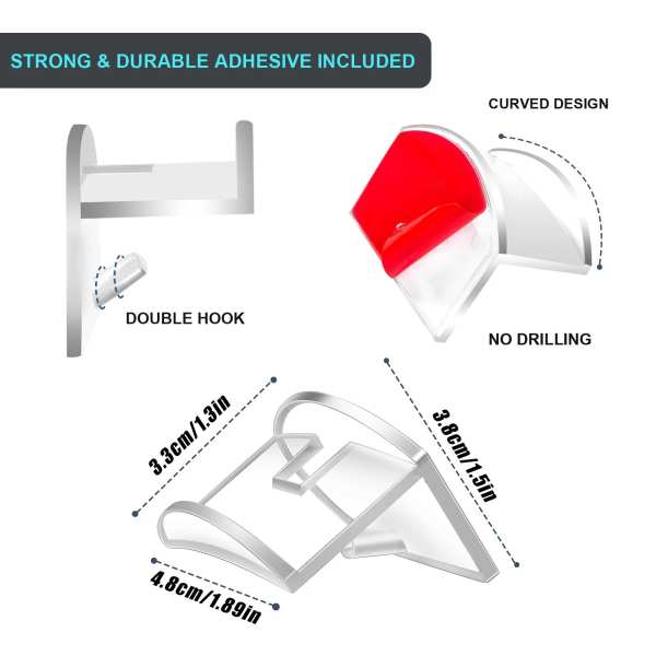 No Drill adhesives wall rack for Base ball hats
