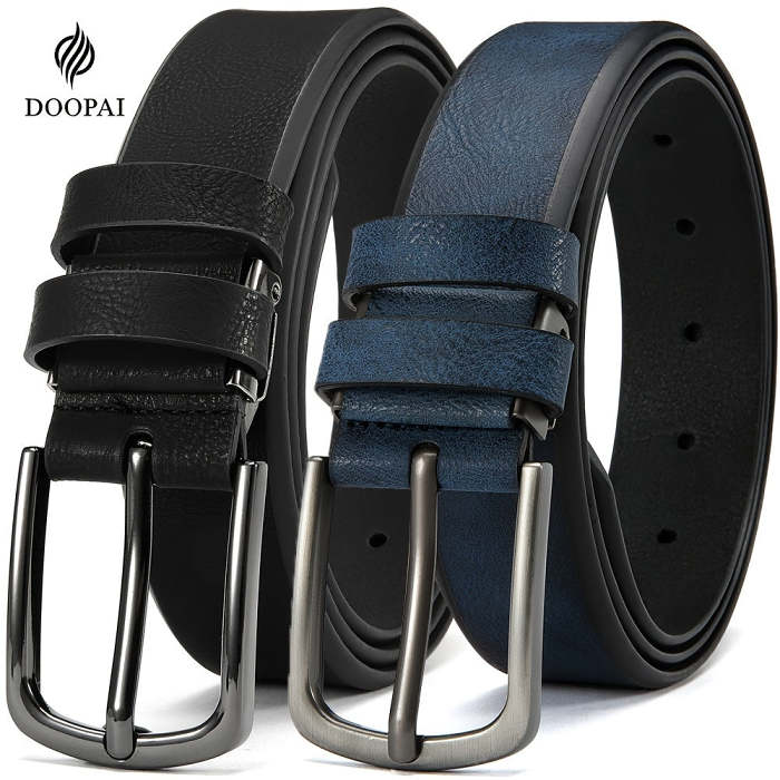 DOOPAI Men's 2pc Leather Belts
