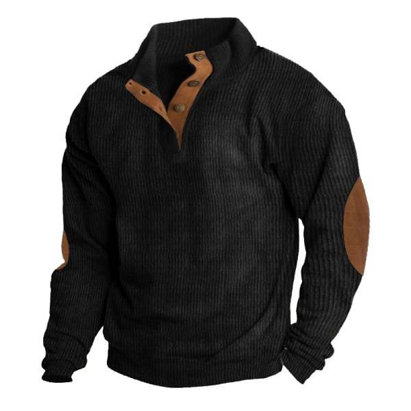 Men's Corduroy Casual Stand Collar Sweatshirts