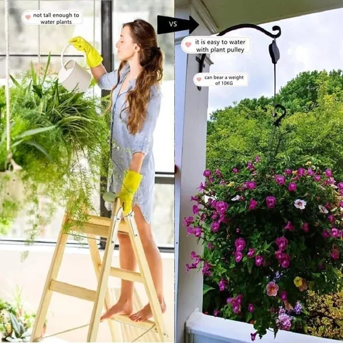 Retractable Lifting Basket Gardening Hook