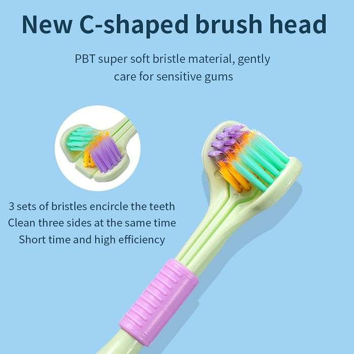 Three-sided Soft Hair Toothbrush