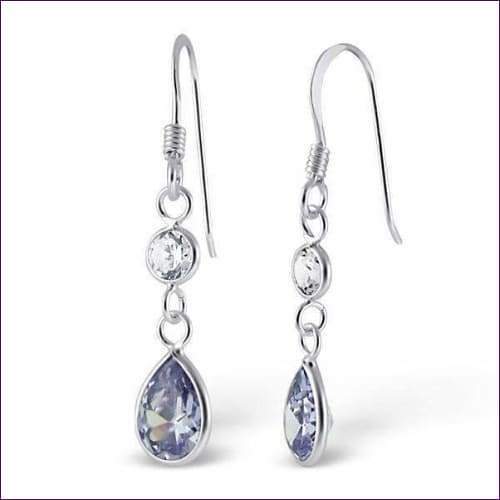 Long Drop Silver Earrings