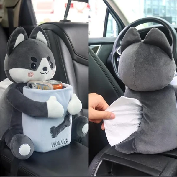 Sunglasses Pug 2-in-1 Car Tissue Box