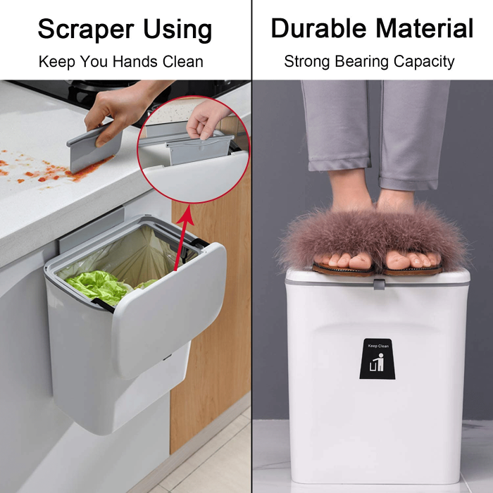 Wall-mounted trash cans