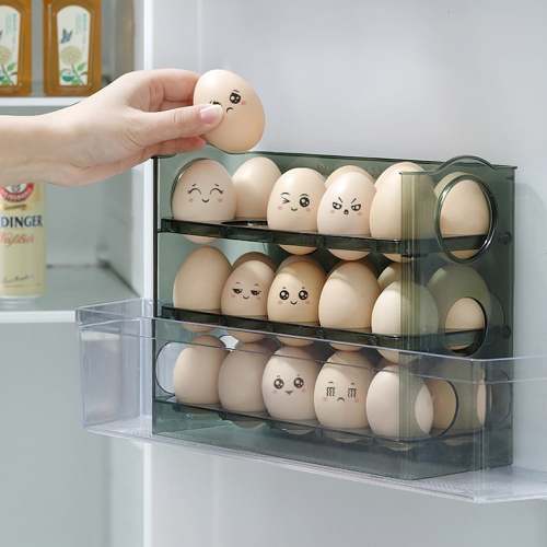 Automatic Flipping Egg Storage Box