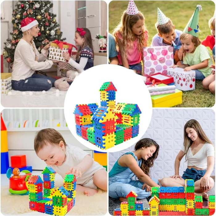 Waffle-type Snap-on Building Blocks