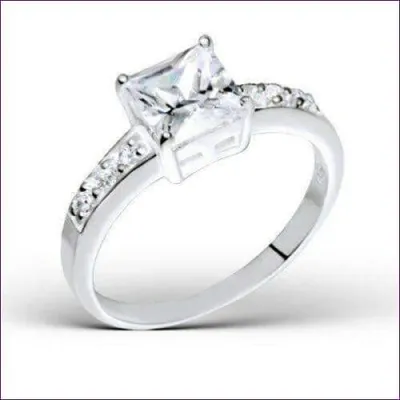 Silver Ring with Cubic Zircon