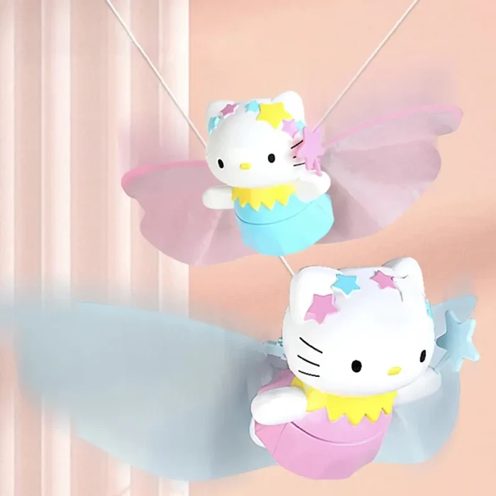 Cartoon cute flying toy kitty with wings