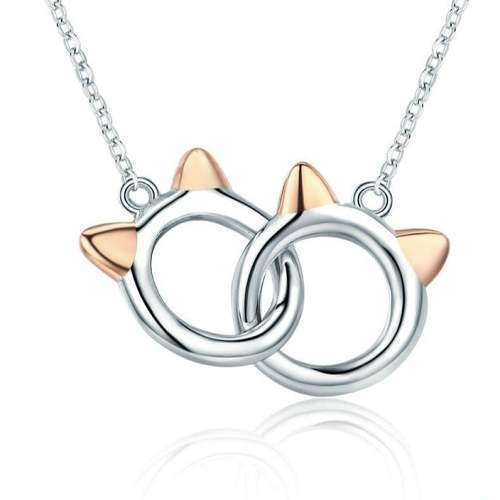 Handcuffs Cute Cat Pendant Necklace