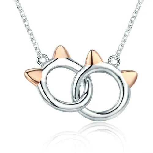 Handcuffs Cute Cat Pendant Necklace