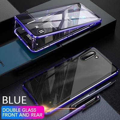 High Definition Magnetic Tempered Glass Double-sided Phone Case For Samsung
