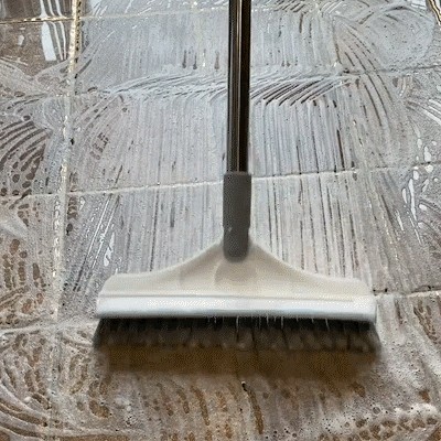 2 in 1 Floor Scrub Brush with Long Handle