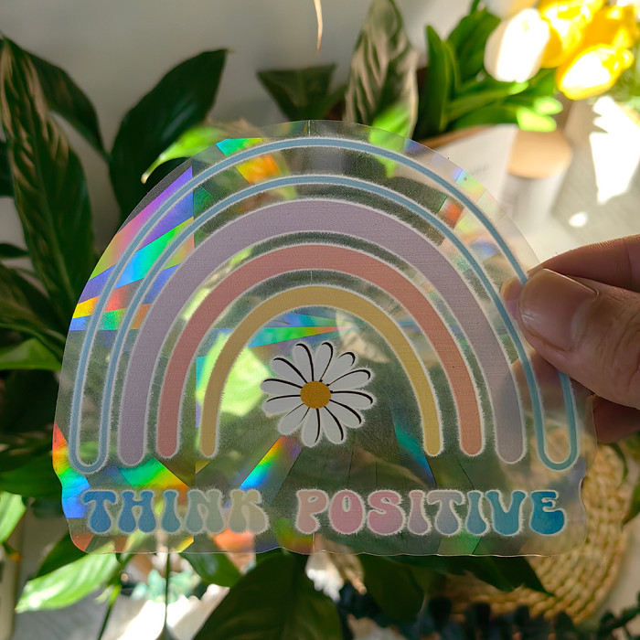 Magic Flower Rainbow Sun Catcher Sticker